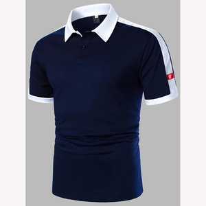 Fait sur mesure pour hommes 100% coton pour Polo T-Shirt respirant tissu tricoté manches courtes coupe décontractée pas cher prix Golf pour Polo Shir - Product Image 1