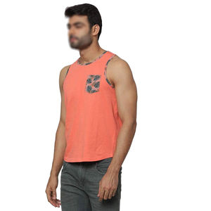 Hot Sale Eco-Friendly Breathable Quick Dry Spandex/Cotton Crew Neck <b>Men</b> Tank Top for Workout Fitness with Custom Logo - Product Image 2