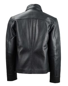 Chaqueta de cuero de motocicleta delgada de estilo callejero de invierno para hombre, cremallera de Color sólido, resistente al viento e impermeable - Product Image 3