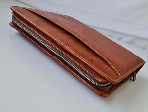 Leather Portfolio Organizer Folio Padfolio <b>Binder</b> <b>Folder</b> for Men Women Business Ring <b>Binder</b> Zipper - Product Image 4