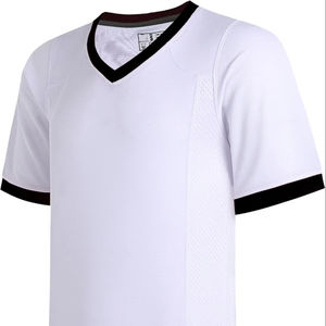 Conjunto de Uniforme de Fútbol Personalizado al por Mayor, Camiseta de Fútbol de Manga Corta con Cuello en V, Ligera, de Secado Rápido y Transpirable, con Logotipo Bordado - Product Image 1