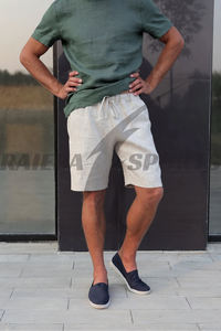 2025 verano nuevo diseño hecho a medida para hombres transpirable Spandex/algodón ecológico pantalones cortos de secado rápido patrón sólido bordado Plus - Product Image 5