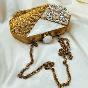 Bolso de mano de nácar a la moda para mujer, bolso de estilo playero para boda o fiesta, patrón de caja - Product Image 6