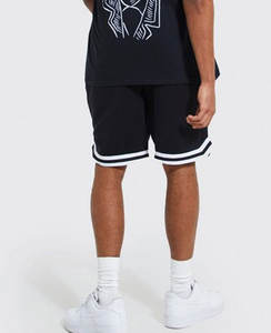 Pantalones cortos de baloncesto de malla de poliéster con logotipo impreso personalizado con patrón de Cachemira pantalones cortos deportivos de lona de retazos - Product Image 5