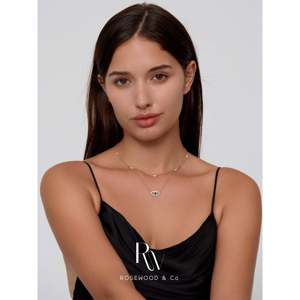 Ciondolo Occhio di Allah in Platino con Collana Serpente Verde in Zaffiro Blu Placcato Oro e Collana Occhio di Allah con Diamanti Pavé - Product Image 4