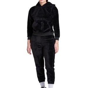 Survêtements de sport personnalisés pour femmes avec logo, couleur unie, manches longues, collection automne, dernier design, 100 % coton molletonné, séchage rapide - Product Image 1