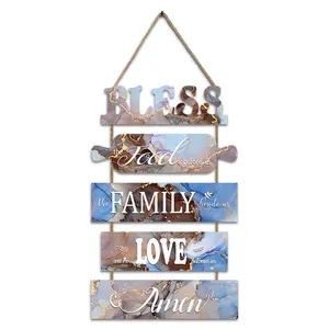 Wall Decoration Wall Hanging American Country Wooden Sign Home Background Wall Decoration Wooden Sign Board Painting Mural