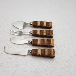 Ensemble de couverts de Style classique Couverts en acier inoxydable avec manche en bois Ensemble de couverts Design vintage Set de couverts - Product Image 2