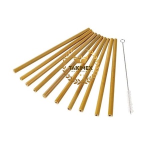 Pajita de bambú ecológica 100% para beber, Pajita reutilizable para beber, proceso de fabricación, pajitas reutilizables - Product Image 4