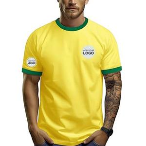 Camisetas de Mezcla de Algodón y Poliéster 50/50, Camisetas Ringer Regulares - Product Image 1