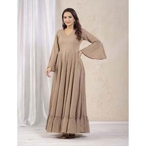 Robe longue décontractée en coton imprimé, respirante et élégante pour le quotidien, idéale pour les femmes de bureau, sexy, été, personnalisable, service ODM - Product Image 2