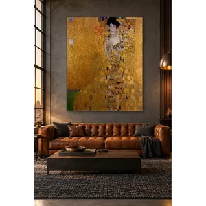 Fida Klimt Portrait d'Adele Bloch-Bauer avec impression sur toile à motifs dorés - Product Image 5