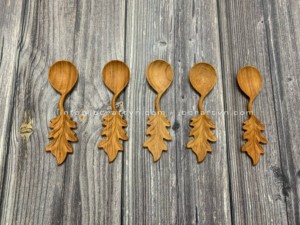 Venta al por mayor diseño único flor cuchara de madera conjunto para cafetería cuchara de alta calidad hecha de Vietnam - Product Image 6