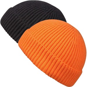 Fournisseur de gros Bonnets unisexes tricotés en acrylique à revers Bonnet épais et chaud avec crâne brodé Chapeaux Jacquard - Product Image 2