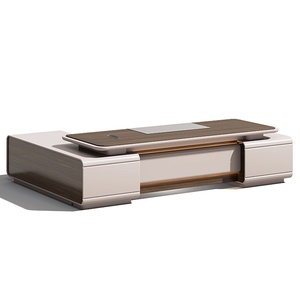 Modern L Shape Executive Office <b>Desk</b> Wooden Panel Corner Boss Counter Modular Adjustable Manager Writing Table Commercial Worksp - Product Image 2