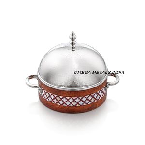 <b>Top</b> Trending MOP Inlay Casserole Dish With Cone Shape Lid High Quality Food Warmer and Serving Dish for <b>Table</b> Ware Usage - Product Image 3