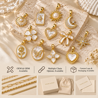 Breloques Lapin en Coquille Blanche Dorée, Pendentifs Animaux Mignons pour la Fabrication de Colliers pour Femmes, Vente en Gros pour Boutiques de Bijoux