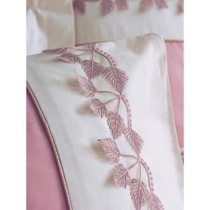 Ensemble de housse de couette en satin double brodé en boîte de coton rose Niobe - Product Image 3
