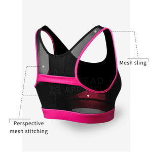 Vente en gros Soutien-gorge de yoga fitness respirant à soutien élevé pour femmes avec coussinets amovibles et design sans couture - Product Image 2