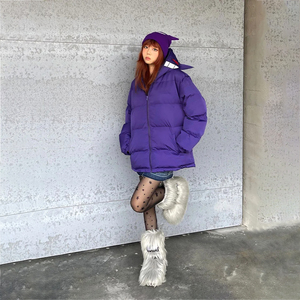 Haute qualité hiver orignal rembourré doudoune coton hommes à capuche surdimensionné Streetwear pleine fermeture éclair à capuche vers le bas manteau unisexe - Product Image 5