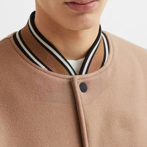 Nueva chaqueta Varsity de moda para hombre con color personalizado de alta calidad y tamaño Regular Fit Front Logo transpirable a prueba de viento - Product Image 5