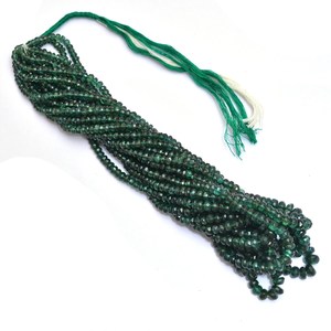 Piedra preciosa de apatita de cromo verde AAA, cuentas facetadas Rondelle de 4mm-6mm, cuentas de piedras preciosas semipreciosas de apatita Natural para la fabricación de joyas - Product Image 3