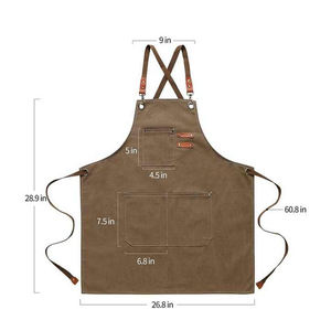 Custom Multifunctional Cotton Canvas Chef Kitchen Barber <b>Apron</b> Professional <b>Apron</b> - Product Image 2