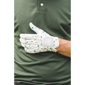 Wholesale Custom Golf Gloves High Quality Sheepskin Microfiber Breathable Durable Adjustable Wrist <b>Strap</b> Hook Loop Closure Men's - Product Image 2
