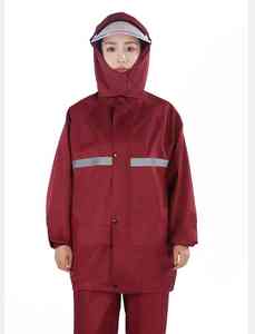 Combinaison de pluie imperméable à capuche de haute qualité personnalisée pour l'hiver, pour adultes, pour le travail en extérieur, en tissu Oxford - Product Image 2