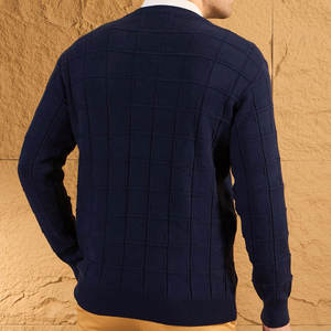 Adultos Ropa al aire libre Suéteres de los hombres de manga larga Suéteres de los hombres de tela transpirable Suéteres con cuello en V para hombres - Product Image 2