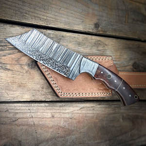 Cuchillo de Supervivencia Hecho a Mano de Acero de Damasco con Mango Ergonómico para Acampar, Caminar, Cocinar y Tareas Diarias - Product Image 4