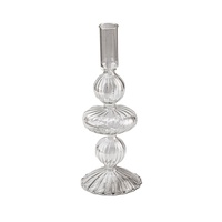 Bougeoir pilier en verre au design unique pour la décoration de la maison