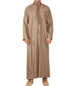 Vente directe d'usine de haute qualité hommes Jubbah Thobe vêtements musulmans à manches longues arabe mode caftan Thobes pour hommes - Product Image 3