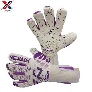 Gants de gardien de but de football personnalisés de haute qualité, cuir respirant, latex naturel, antidérapant, réglable, protection extérieure - Product Image 6