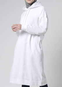 Vestido Sudadera con Capucha Modesto Personalizado para Mujer, Talla Grande, Manga Larga, Forro Polar, Abaya Islámica con Capucha, Servicio OEM - Product Image 5