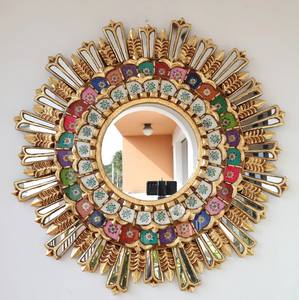 Miroirs péruviens « Royalty 78 cm Arc-en-ciel » - Décoration intérieure - Miroir mural - Décoration de la maison - Miroirs - Product Image 3