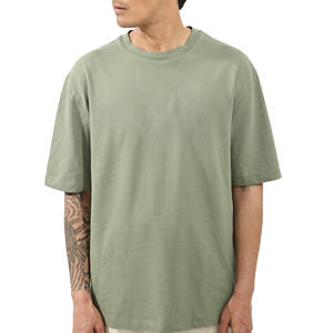 T-shirt à épaules tombantes 100% coton de haute qualité personnalisé et lourd Streetwear OEM Vêtements décontractés pour hommes dans des couleurs personnalisées - Product Image 3