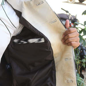 Top Design hommes hiver poils de vache veste avec col montant manches longues 100% cuir de haute qualité personnalisable prix raisonnable - Product Image 3