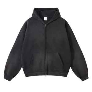 2025 Acid Wash Heavyweight Unisexe Pull À Capuche 100% Coton Hiver Couleurs Personnalisées Logo Street Wear - Product Image 5