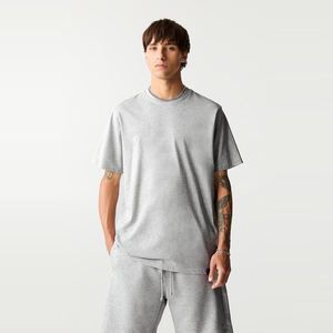 Vente en Gros T-shirts 380gsm 100% Coton T-shirts Décontractés Surdimensionnés pour Hommes T-shirts Streetwear Uni de Haute Qualité avec Logo Personnalisé - Product Image 3