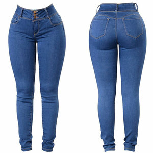 กางเกงยีนส์เอวสูงสำหรับผู้หญิงกางเกงผ้ายีนส์ทรงดินสอพลัสไซส์กางเกงยีนส์เอวสูงสำหรับผู้หญิงจากปากีสถาน - Product Image 5