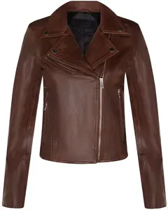 Новая Осенняя короткая куртка из мягкой искусственной кожи, женская модная мотоциклетная куртка на молнии из искусственной кожи, женское базовое уличное пальто