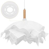 Abat-jour en papier, lampe suspendue au plafond, lampe sur pied en papier artisanal, luminaire décoratif, style nordique, blanc, décoration pour la maison
