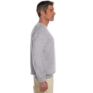 Jersey de cuello redondo de lana de algodón gris Suéteres deportivos grises - Product Image 3