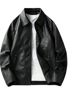 Meilleures ventes, manteau d'hiver en cuir mince pour hommes, blazer avec design personnalisé, manteau de finition en fourrure de mouton et vêtements de gros respirants - Product Image 5