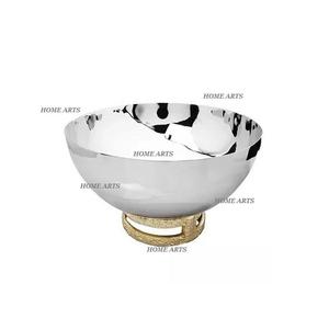 Bol de service alimentaire de table au design tendance, taille personnalisée, bol alimentaire en acier inoxydable martelé pour fournisseur en gros - Product Image 5