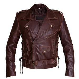 New Arrival High Quality Leather Made Motorbike Men Jacket Low MOQ Men Motorbike Jacket Made In Pakistan - Product Image 1