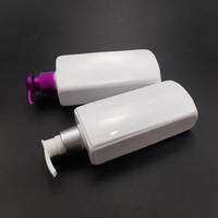 Botellas de Loción Rectangulares Planas de PET Blanco de 120 ml, 4 oz, 250 ml, 8 oz, Personalizadas, con Pulverizador, Serigrafía, Envases Cosméticos para Champú
