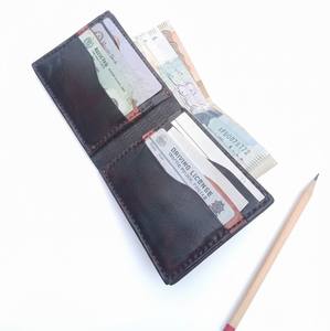 Anwar Enterprises - Cartera de Cuero Genuino con Bloqueo RFID para Tarjetas de Crédito, Grabada, de Cuero Curtido Vegetal, con Cierre Abierto de 4 Pulgadas - Product Image 2