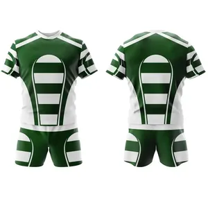 Uniforme de rugby pour hommes de haute qualité, surdimensionné, tissu 100% polyester, motif uni, entièrement sublimé, style rayé, uniforme pour l'équipe - Product Image 6